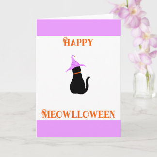 Bonne carte Meowlloween Halloween