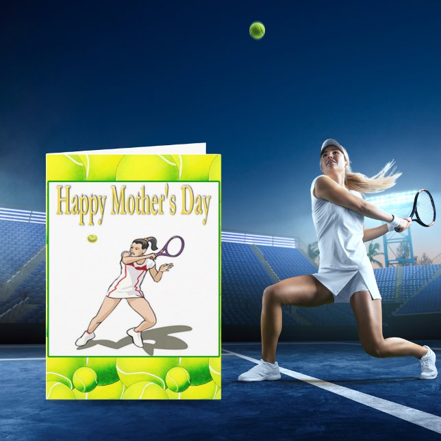 Bonne carte mère de la fête des mères Tennis Maman (Créateur téléchargé)