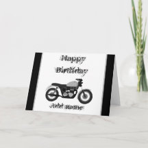 Bonne carte moto anniversaire personnalisée