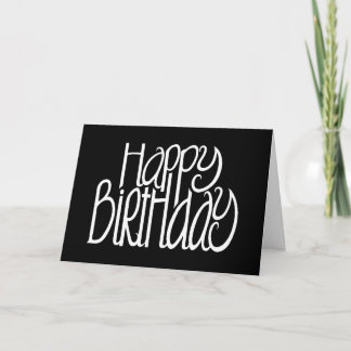 Bonne carte noire d'anniversaire
