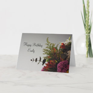 Bonne carte personnalisée Bouquet d'anniversaire