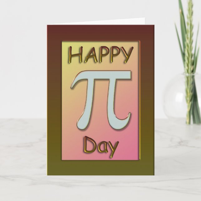 Bonne carte Pi Day ~ 14 mars (Devant)
