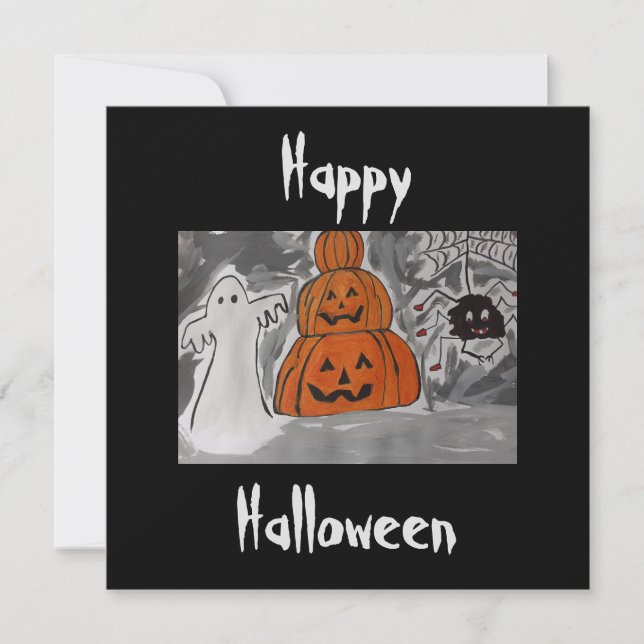 Bonne carte plat Halloween (Devant)