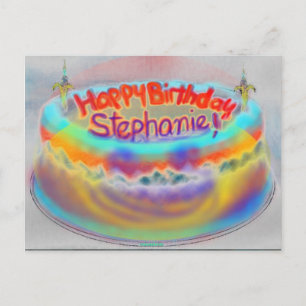 Bonne carte postale 2014 Anniversaire Stephanie