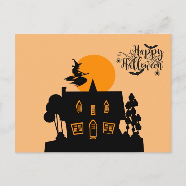 Bonne carte postale Arrière - plan Halloween Witch (Devant)