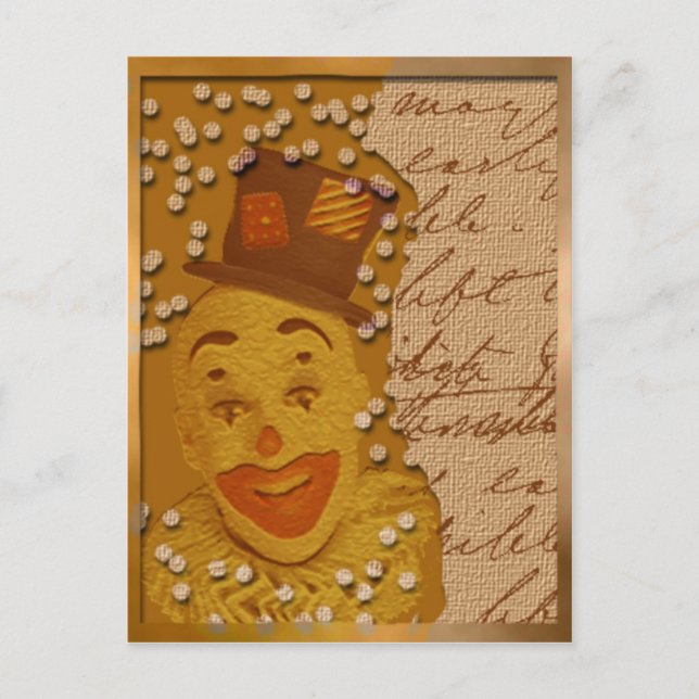 Bonne carte postale clown (Devant)