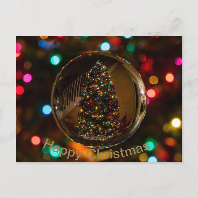 Bonne carte postale couleur marron de Noël (Devant)