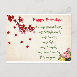 Bonne carte postale d'anniversaire