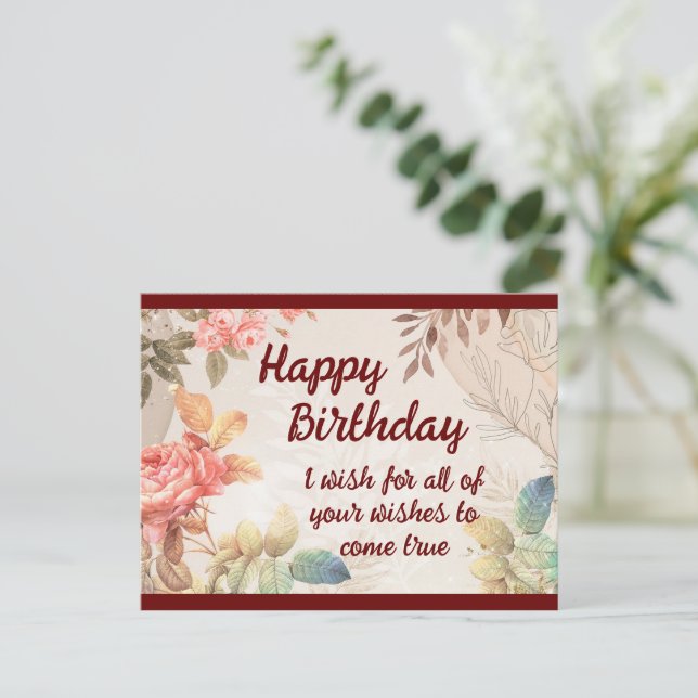 Bonne carte postale d'anniversaire (Debout devant)