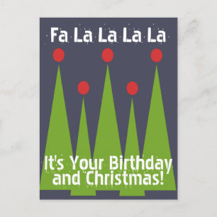 Bonne carte postale d'anniversaire et de Noël