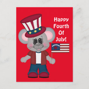Bonne carte postale de la quatrième souris juillet
