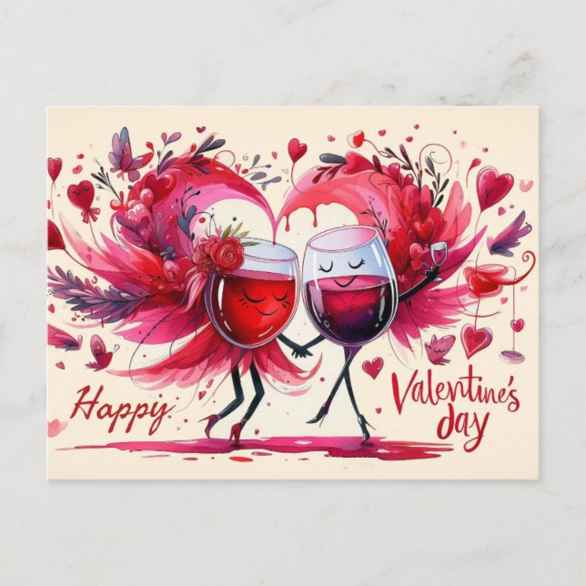 Bonne carte postale de la Saint-Valentin (Devant)