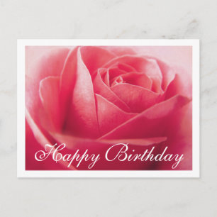 Bonne carte postale de voeux d'anniversaire rose r