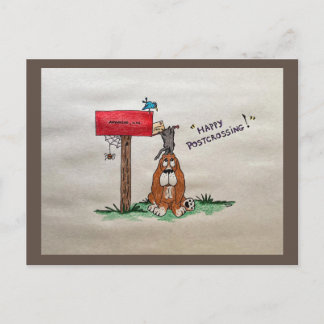 Bonne carte postale des animaux de poste