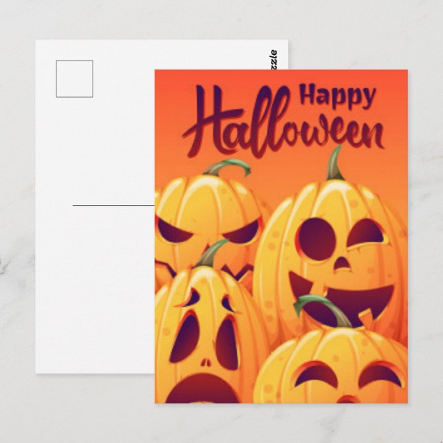 Bonne carte postale Halloween (Devant / Derrière)