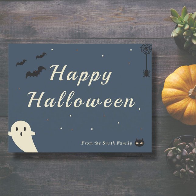 Bonne carte postale Halloween (Happy Halloween Postcard)