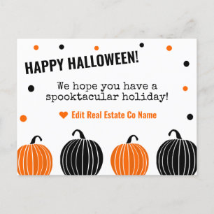 Bonne carte postale Halloween - Blanc