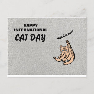Bonne carte postale internationale de jour de chat