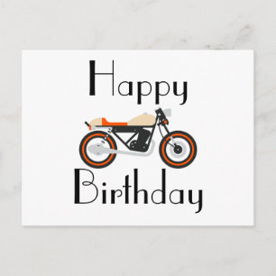 Bonne carte postale Moto Anniversaire