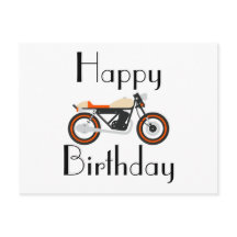 Bonne carte postale Moto Anniversaire
