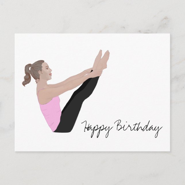 Bonne carte postale Pilates d'anniversaire (Devant)