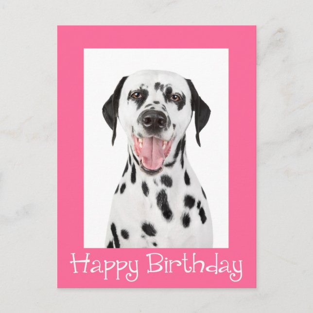 Bonne carte postale pour chien chiot dalmate d'ann (Devant)