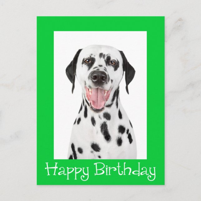 Bonne carte postale pour chien chiot dalmate d'ann (Devant)