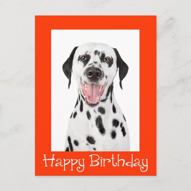 Bonne carte postale pour chien chiot dalmate d'ann (Devant)
