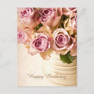 Bonne carte postale Rose d'anniversaire