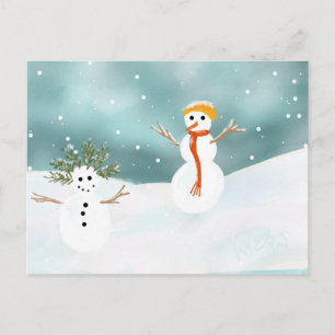 Bonne carte postale Snowmen