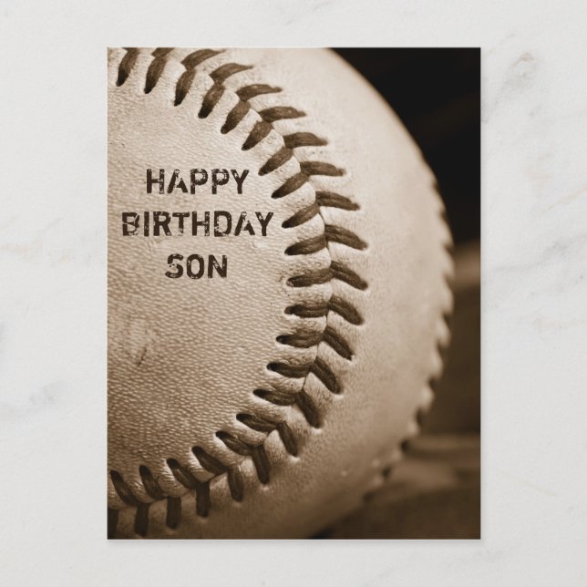 Bonne carte postale Son Baseball Anniversaire (Devant)
