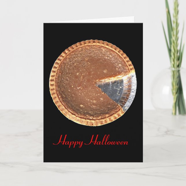 Bonne carte romantique Halloween Citrouille Pie (Devant)