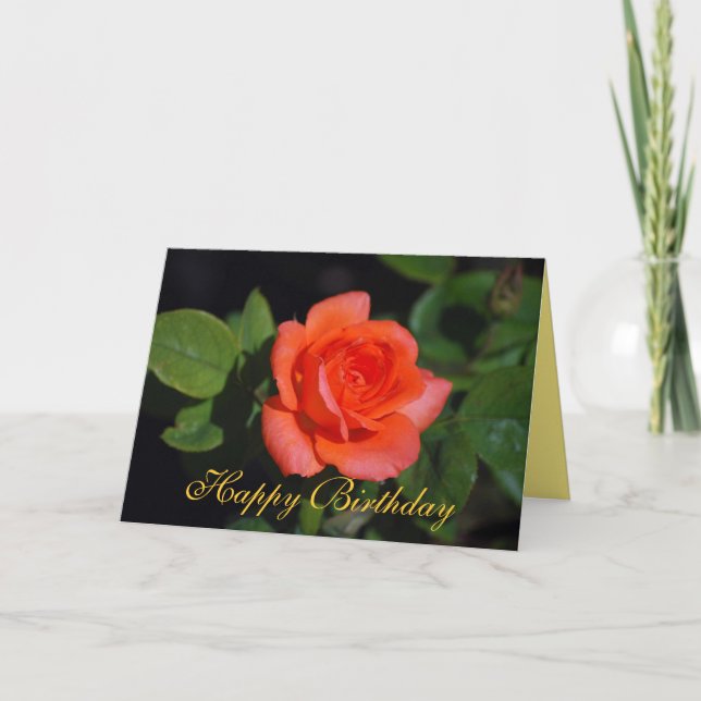 Bonne carte Rose Orange Grandiflora (Devant)