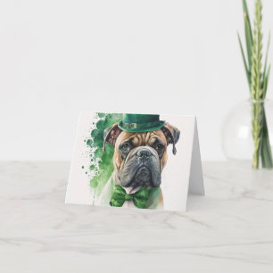 Bonne carte St. Patrick's Day avec chien