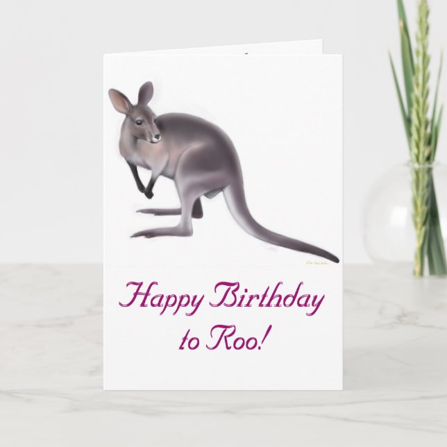 Bonne carte Wallaby anniversaire (Devant)