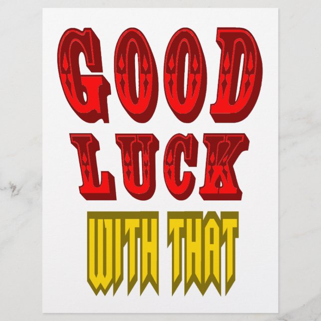 Bonne chance avec ça (Devant)