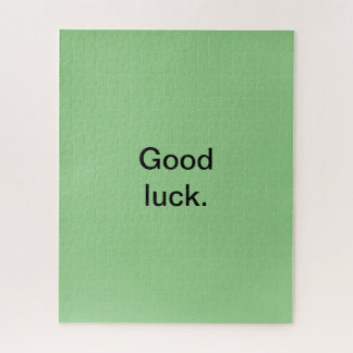 Bonne chance ou vos mots Puzzle Vert Noir