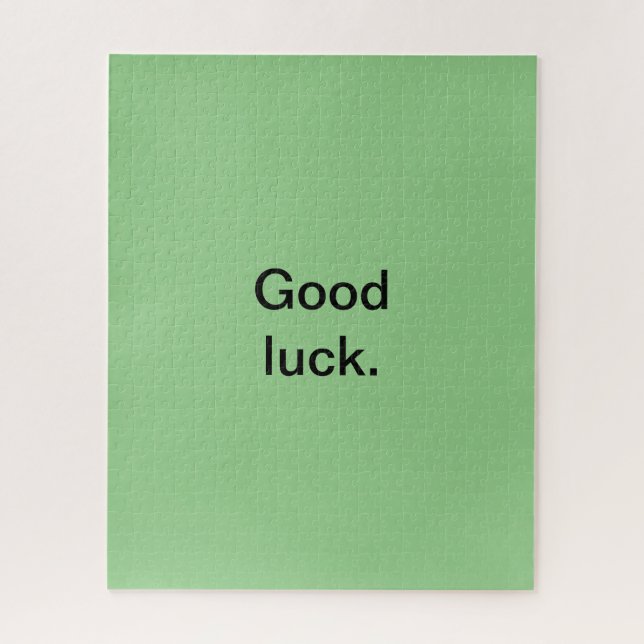 Bonne chance ou vos mots Puzzle Vert Noir (Vertical)