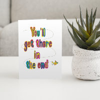 Bonne chance penser à vous bonne carte de voeux vo