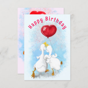 Bonne Couple Canard Drôle Anniversaire Carte