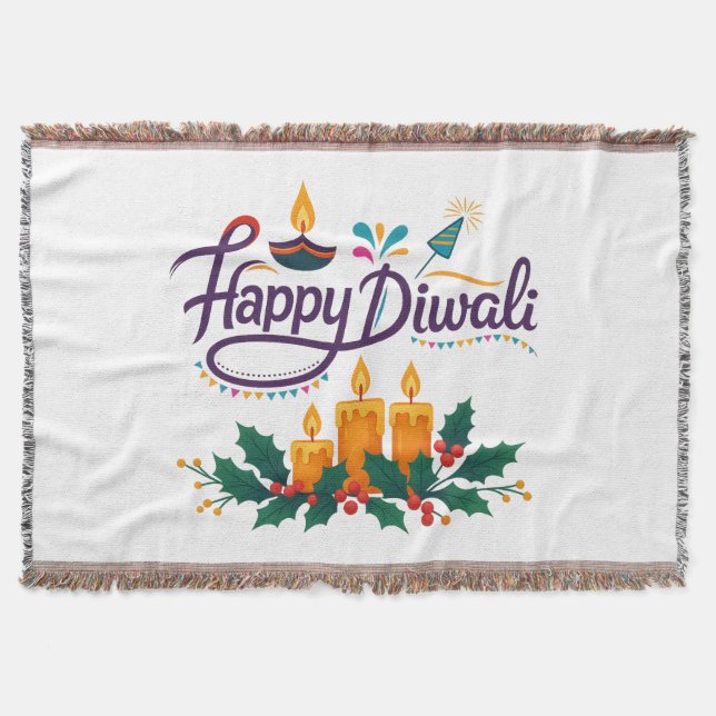 Bonne couverture Diwali Throw (Devant)