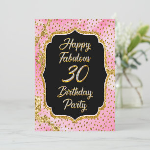 Bonne Fabuleuse 30e Invitation de fête d'anniversa