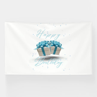 Bonne Fête Bébé Bleu Bannière Vinyle 6x10