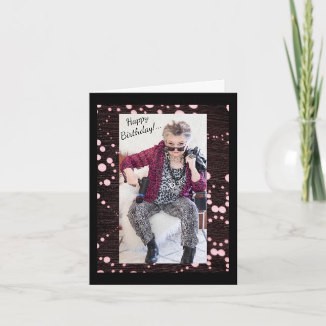 Bonne fête d'anniversaire à la carte de voeux d'en (Devant)