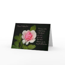 Bonne fête d'anniversaire avec carte de Rose