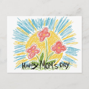 Bonne fête de maman - Fleurs - Carte postale