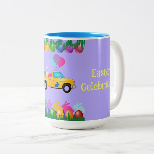 Bonne fête de Pâques Mug à deux tons (Devant droit)