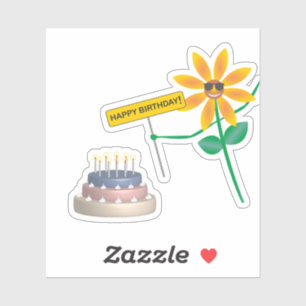 Bonne fête des autocollants d'anniversaire