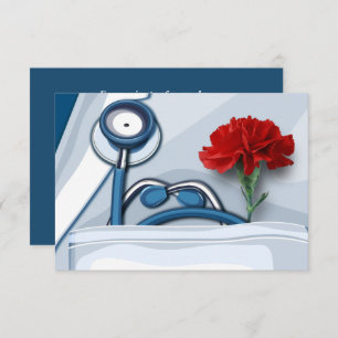 Bonne fête des médecins. Cartes plates Carnation r