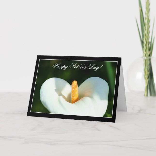 Bonne fête des mères Calla Lily carte de voeux (Devant)